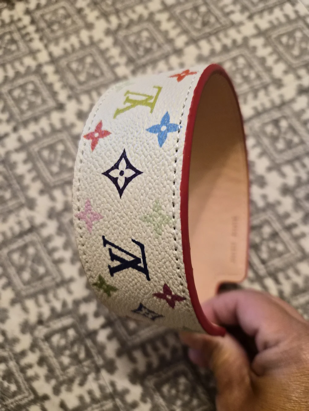 Louis Vuitton White Multicolor Monogram Kids Headband